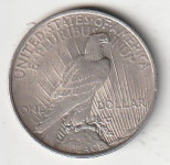 USA ONE DOLLAR PEACE 1923 AG UNC