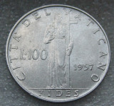 VATICAN CITY 100 LIRE 1957