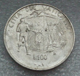 VATICAN CITY 100 LIRE 1995