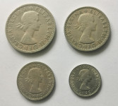 Velika Britanija kovanice Kraljice Elizabeth II - lot 4 kovanice - GB