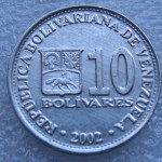 VENEZUELA 10 BOLIVARES 2002