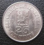 VENEZUELA 25 CENTIMOS 1990