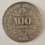 WESTERN AFRICAN STATES- 100 FRANCS 1968.