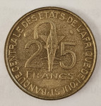 WESTERN AFRICAN STATES- 25 FRANCS 1975.