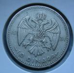 YUGOSLAVIA 10 DINARA 1931(a) Silver