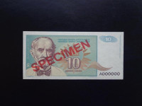 10 dinara 1994 UNC SPECIMEN