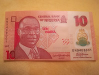 10 naira 2017 UNC