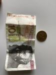 10 tolarjev 2 tolarjev novčanica i kovanica
