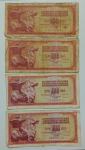 100 dinara, 1981. i 1986., 4 novčanice, VG kvaliteta