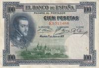 100 PESETAS 1925