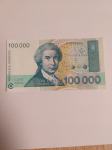 100000 hrvatskih dinara 1993 - aUNC/UNC