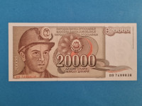 Jugoslavija 20 000 Dinara 1987 UNC