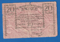 20 filira 1919  Croatia - Hrvatska - - GRAD Zagreb - SHS   * 51 *
