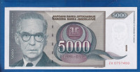 2032 - JUGOSLAVIJA 5000  DINARA 1992  UNC ZA0757403 ZAMJENSKA