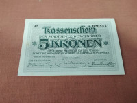 3016 / AUSTROUGARSKA AUSRIA 5 KRONEN 1918 AUNC/ UNC
