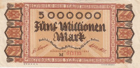 5 MILLIONEN MARK NERNBERG 1923