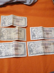 5 novčanica po 1000 jugoslavenski dinar