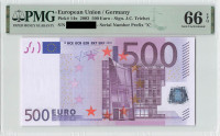 500 eura, Njemacka, pick 14x, PMG 66, UNC Gem Uncirculated EPQ