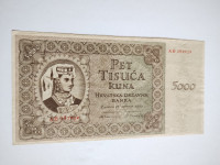 ,5000 kuna NDH  A B Rijeđa