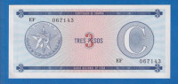 5117 / CUBA KUBA 3 PESOS C  / UNC / ORIGINALNA NOVČANICA