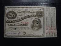 AMERIKA 5$ 1876 BABY BOND LOUISIANA
