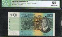 AUSTRALIA 10 DOLLARS 1991 P-45g UNC GRADING ICG