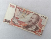 Austrija 500 schilling 1985 - Rijetko - Otto Wagner