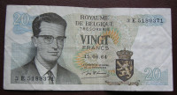 Belgija 20 Francs 1964