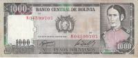 BOLUVIJA 1000 BOLIVIANOS 1982