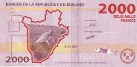 BURUNDI 2000 FRANCS 2015 G
