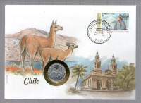 CHILE 10 CENTAVOS 1979 .G. UNC (A 2018) PROFF + STAMP + LETTER NUMISLE