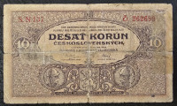 CZECHOSLOVAKIA- 10 KORUN 1927.