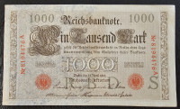 DEUTSCHES REICH- 1000 MARK 1910. RED SEAL