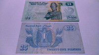 Egypt 25 & 50 piastres, prelijepe stare novčanice