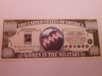 FANTAZIJSKA NOVČANICA WOMEN IN THE MILITARY SERIJA 2009 UNC