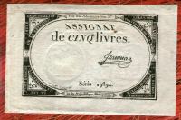 France ASSIGNAT FRENCH REVOLUTION 5 sols livres 1793 ( No099)