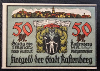 GERMANY- 50 PFENNIG 1921. STADT RASTENBERG