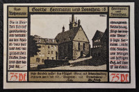 GERMANY- 75 PFENNIG 1921., STADT PÖßNECK