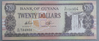Guyana 20 dollars i 1 dollar
