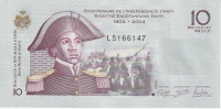 HAITI 10 GOURDES 2004