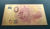 Hrvatska 0 eura 2018 - Gold zlatna novčanica