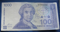 Hrvatska 1 000 Dinara 1991