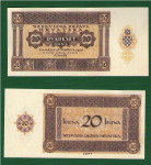 hRVATSKA  nd h 20 kuna 1944