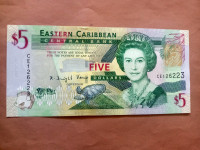 Istočni Caribi 5 dolara..