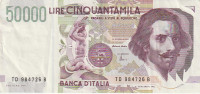 ITALIA LIRE CINQUANTAMILA 1992