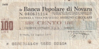 ITALIA-NOVARA 1977 LIRE CENTO