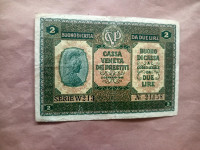 Italija 2 lire 1918..
