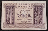 ITALY- 1 LIRA 1939.