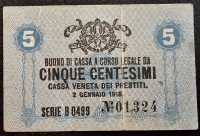 ITALY- 5 CENTESIMI 1918.