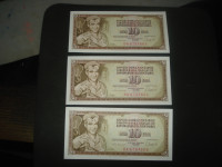 Jugoslavija 10 dinara 1981.UNC (3 kom)